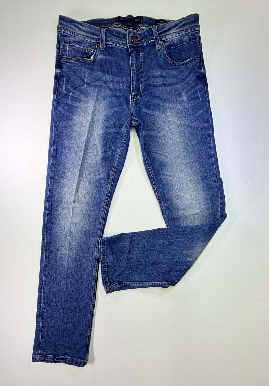 pd&c Stretch Men's Slim Fit Distressed Blue Jeans Size 33x30